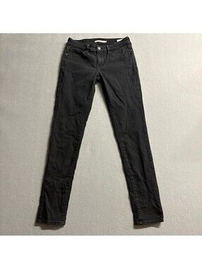 Levi's 711 Skinny Jeans Womens 25 Black Denim Stretch Slim Fit Pants